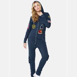 Onepiece Aviator Onesie in Navy
